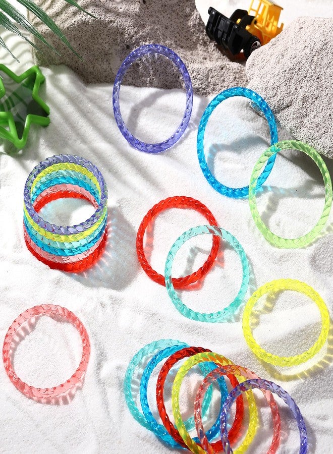 Marsui 100 Pack Crystal Plastic Bangle Bracelets for Toddler Kids Ages 2-8 Baby Bangles Wristbands Assorted Bright Neon Colors Bracelets Fun Party Favors Gifts for Carnival Boys Girls - Image 2